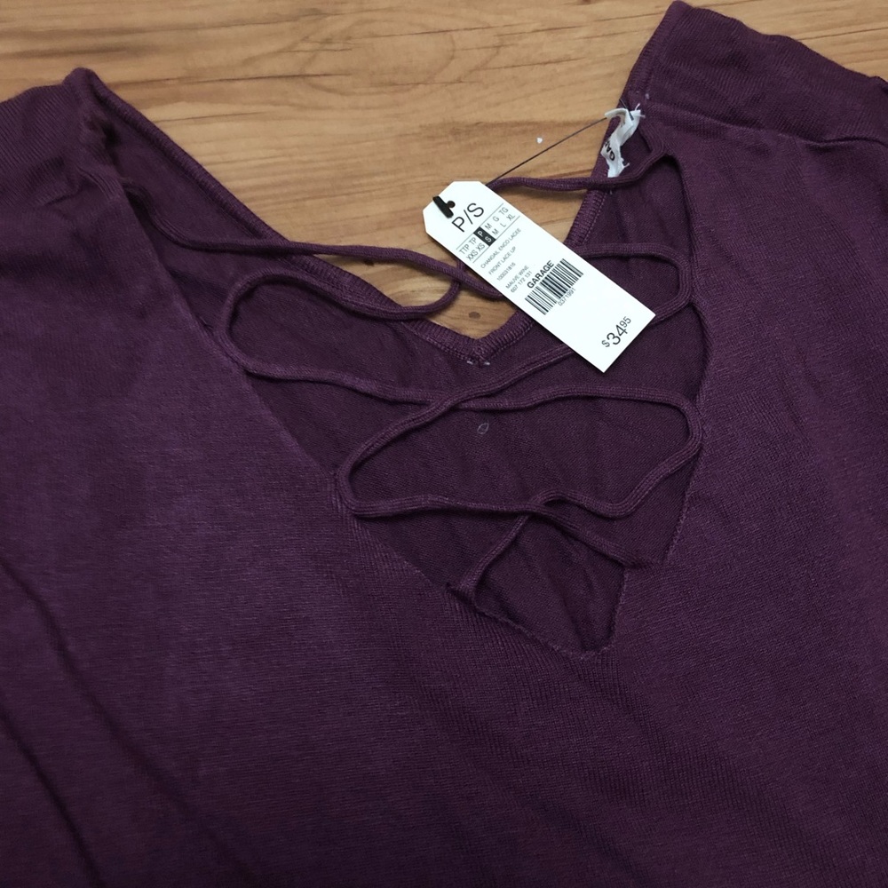 Burgundy sweater from Garage